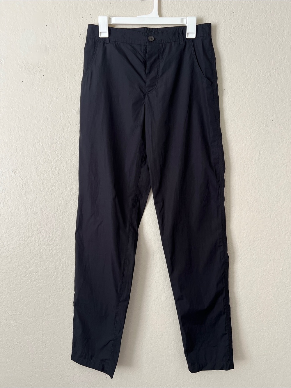 NWOT A.P.C 100% Cotton Straight Leg Trousers Fly Button Black Size